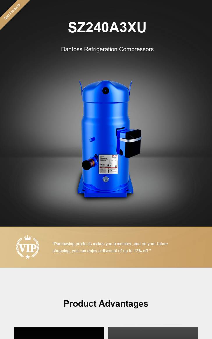 Danfoss Compressor SZ240A3XU, technical parameters pdf, structure diagram